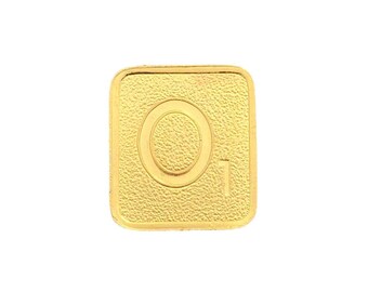 24k Gold "O" Scrabble Tile, Vintage Scrabble Tile, O, Single Tile, Replacement Scrabble Tile, Letter O, Collectible Scrabble, Franklin Mint