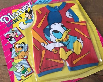 Vintage Disney Babies Donald Duck Outfit, Sealed, 1984/1986, Baby Donald Duck, Vintage Disney