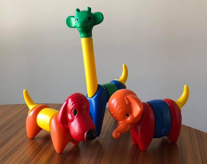 Complete TUPPERWARE Toys Zoo It Yourself, 1960s, Vintage Tuppertoys