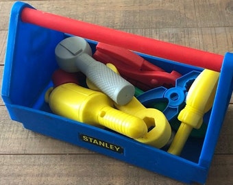 Vintage Toy Tool Set, Fisher Price Tools, Toy Stanley Tool Set, Vintage Toy, Tool Sets, Vintage Toy Tool Kit, Tool Kit, Plastic Tool Kit