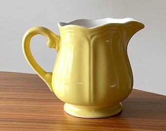 Vintage Buttercup Federalist Ironstone Lemon Yellow Creamer, Made in Japan, 4239, Vintage Creamer, Kitchen Decor, Yellow Kitchen, Yellow