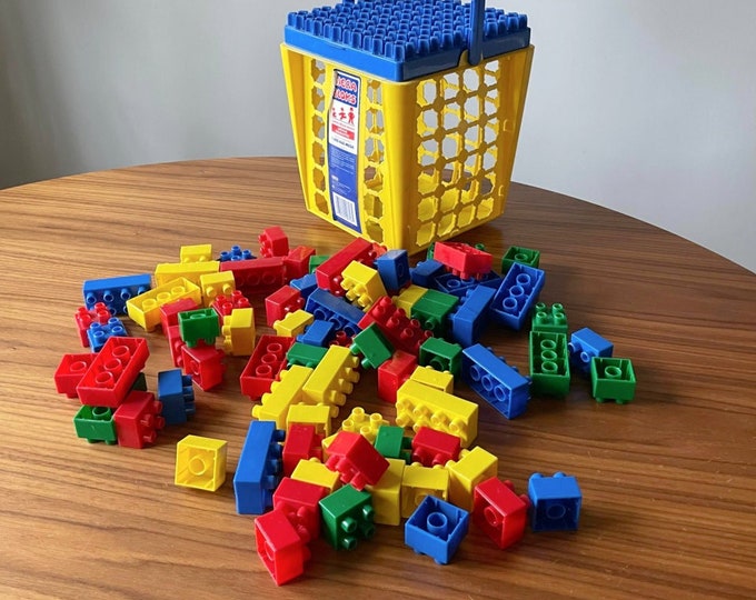 Ritvik Blocks 1992 Mega Bloks Toys With Original Container, Vintage Building Blocks ...