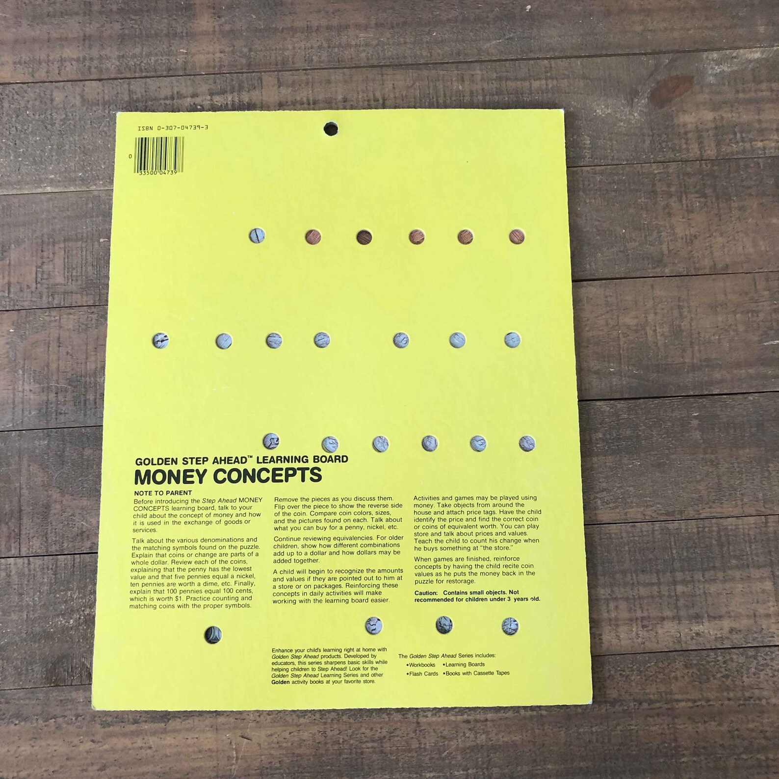 Money Puzzle Golden Step Ahead Learning Board Counting Etsy