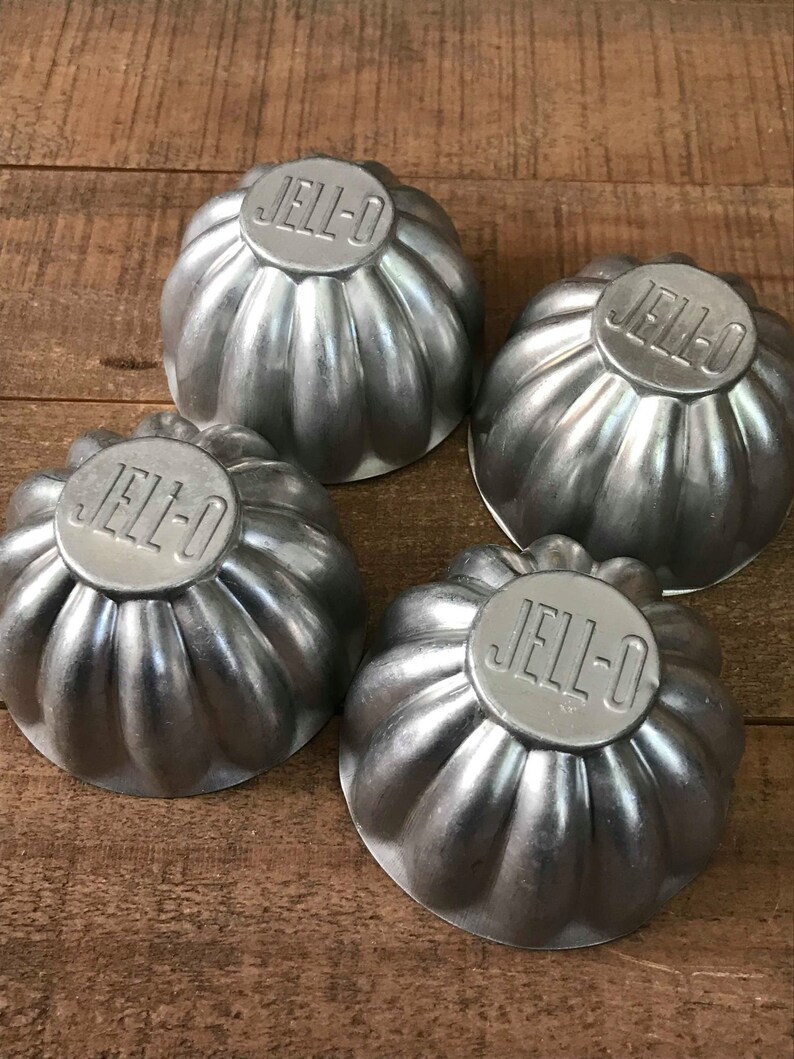 Set of Four Jell-o Mold Aluminum Jell-o Mold Vintage Jell-o Molds Vintage Jell-o