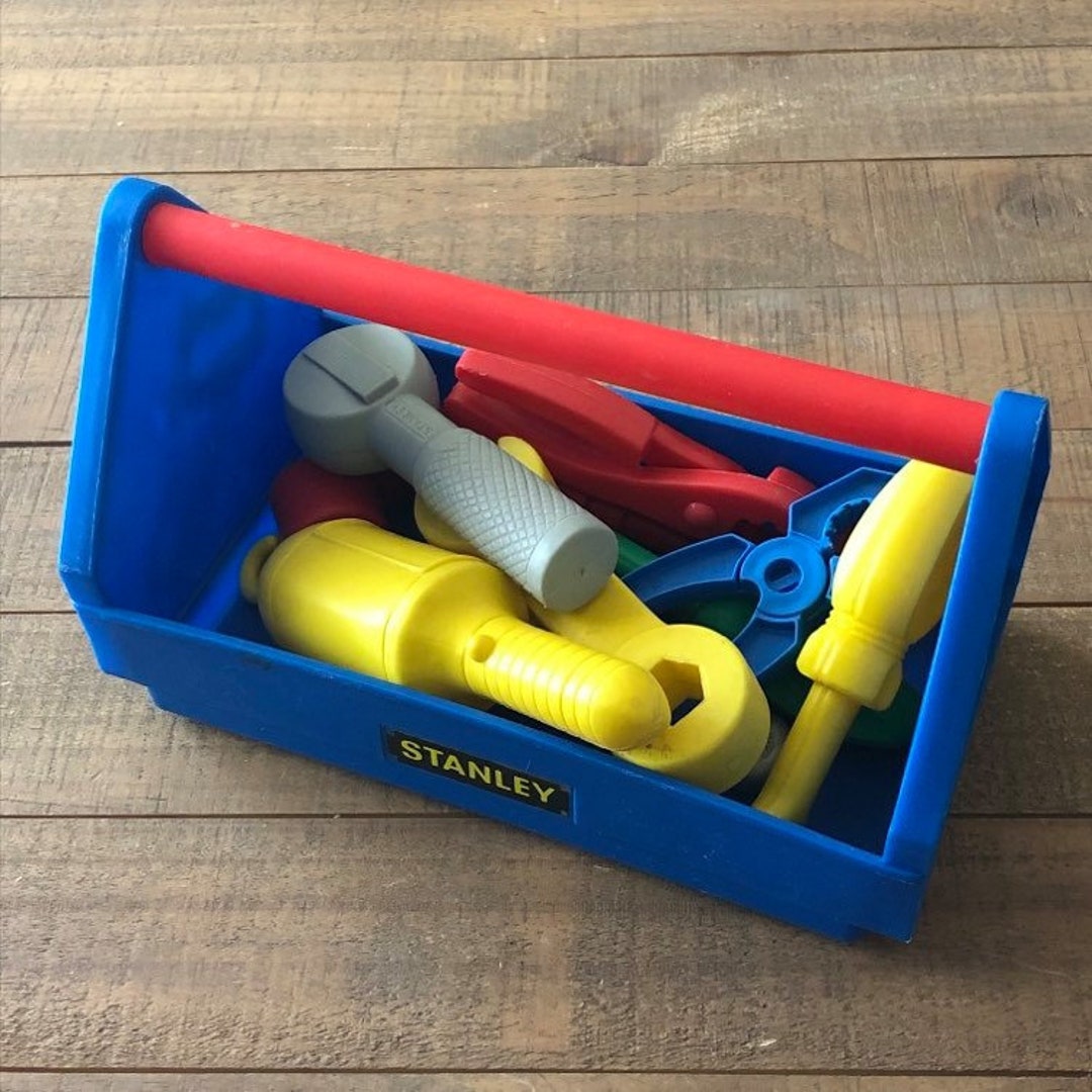 Vintage Toy Tool Set, Fisher Price Tools, Toy Stanley Tool Set, Vintage