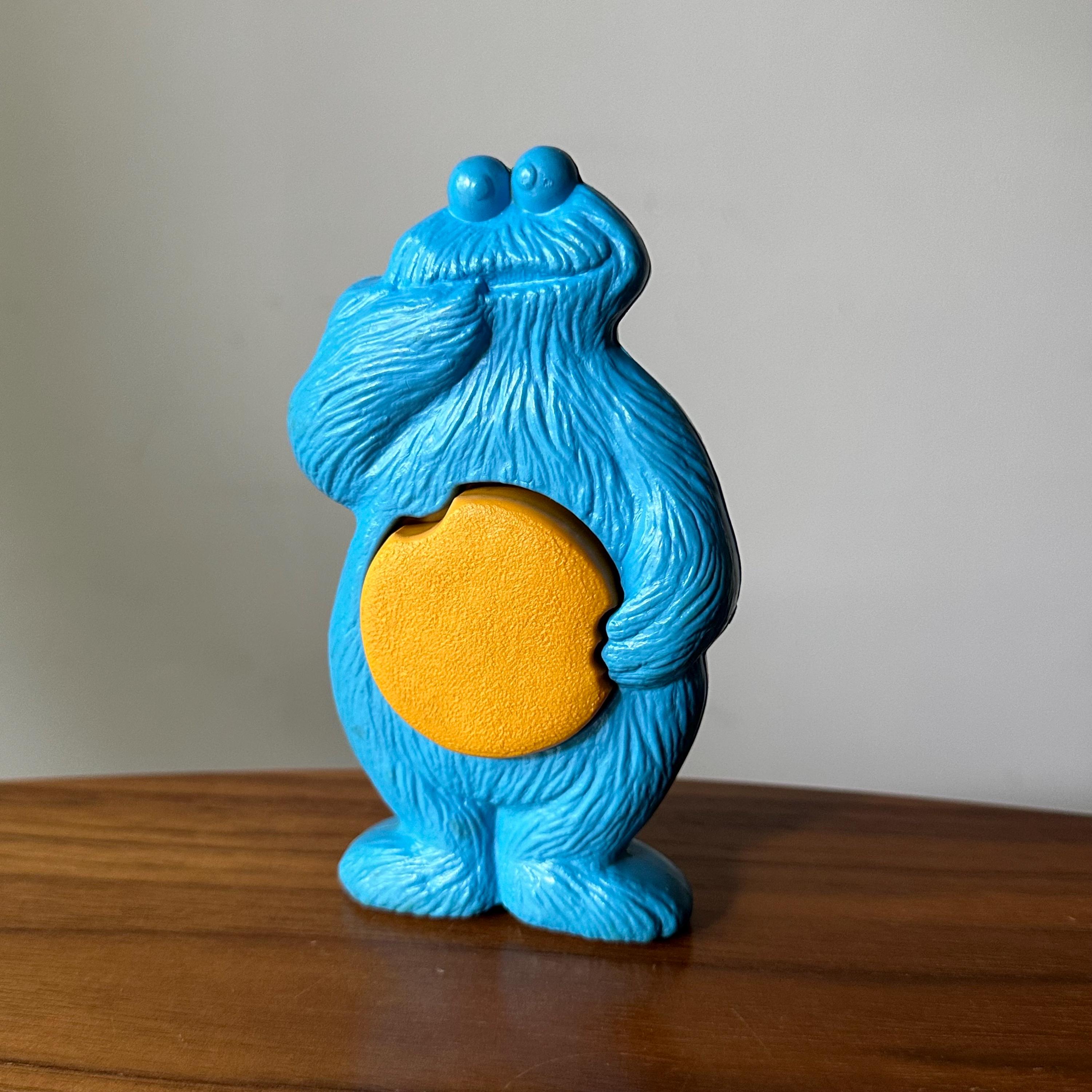 1979 Cookie Monster Rattle & Squeak Toy, Gabriel CBS, Vintage
