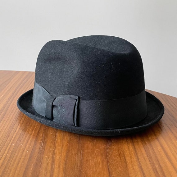 Vintage Male Black Felt Hat by KIMBALL, Kimball's 