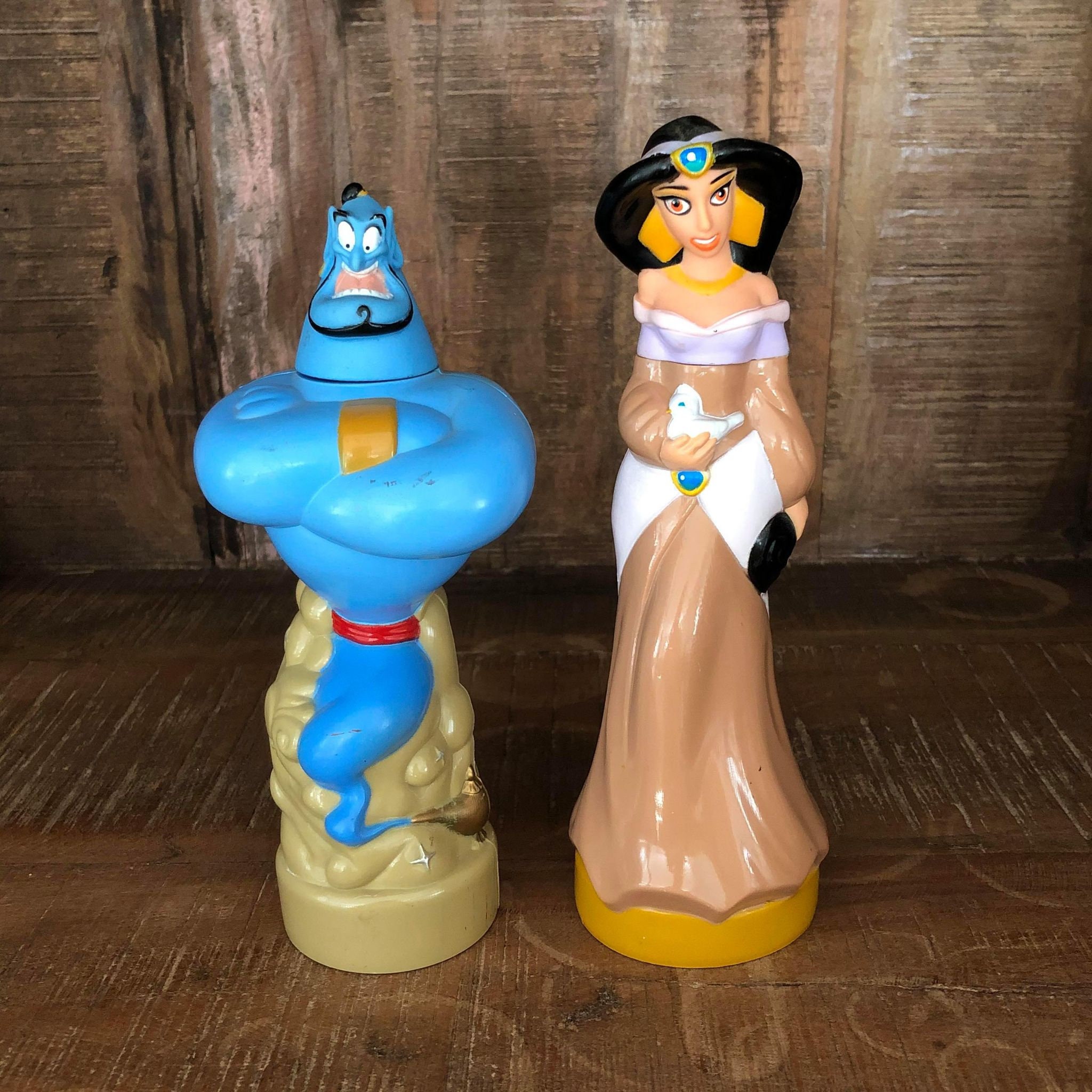 その他 Disney Aladdin Genie Jasmine Blue 90s Vintage Aladdin Bath Bottle Set, Jasmine and Genie, 1990s Disney