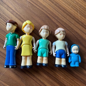 Little Tikes Family, 5 pc, Little Tikes Dolls, Vintage Toys, Vintage Little Tikes, People, Plastic,  Little Tikes Dollhouse, Family