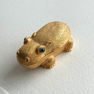 Vintage Revlon "Charlie" Happy Hippo Pot Concentrated Solid Perfume Holder, Empty Perfume Holder, Smiling Hippo Perfume Holder, Charlie