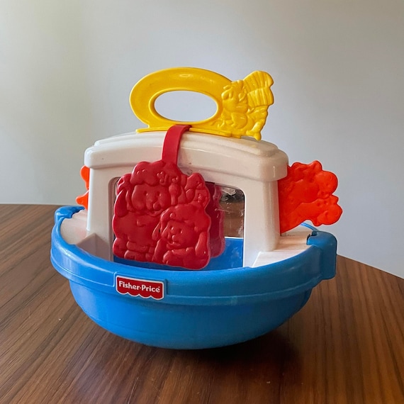 Vintage 1998 Fisher Price Activity Ark Boat 71204 Rare Baby Toy Noah s Ark Fisher Price Vintage Fisher Price Christian Toy Toy Boat Etsy Mexico