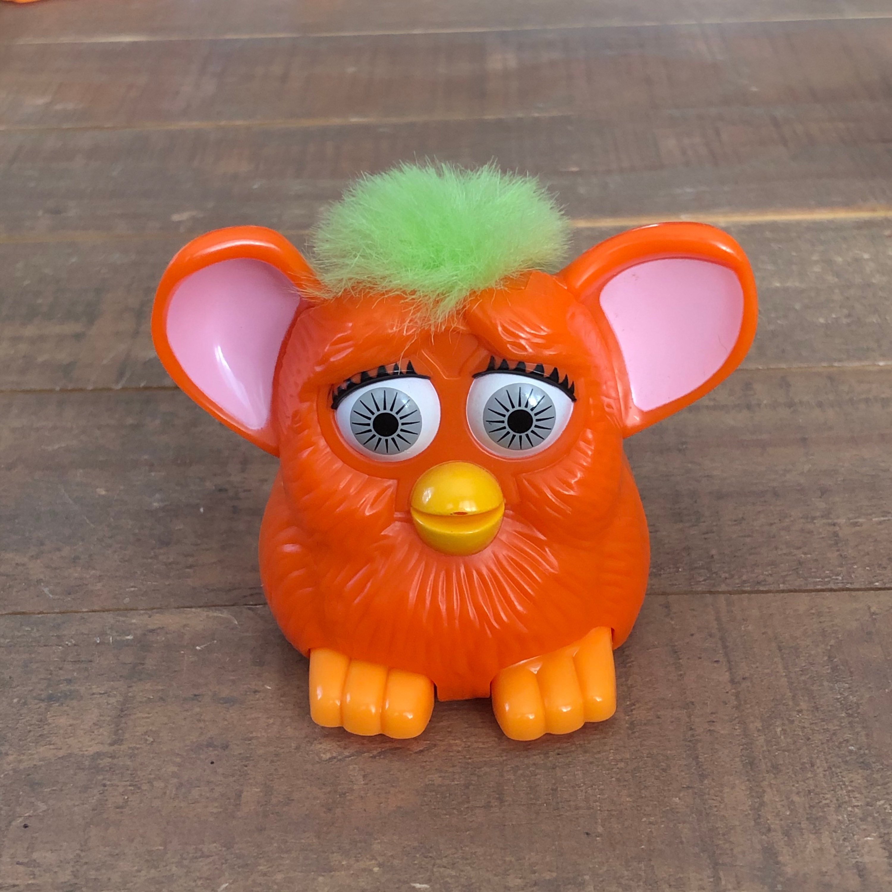 Vintage Furby Mcdonald's Toy, 1998, Plastic Furby, Mini Furby, Red