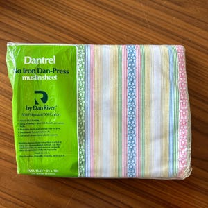 NEW Dantrel Dan River Full Flat Sheet Full No Iron 81 x 104