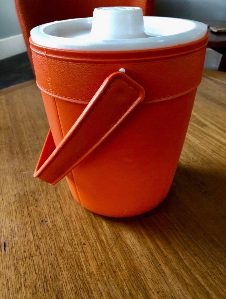 Orange Rubbermaid Ice Bucket Bright Orange Plastic Etsy