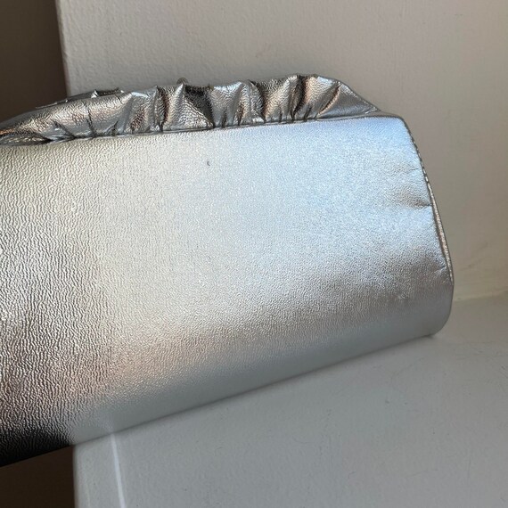 Vintage Silver Clutch, Vintage Purse, Vintage Clu… - image 3