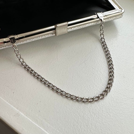 Vintage Silver Clutch, Vintage Purse, Vintage Clu… - image 4