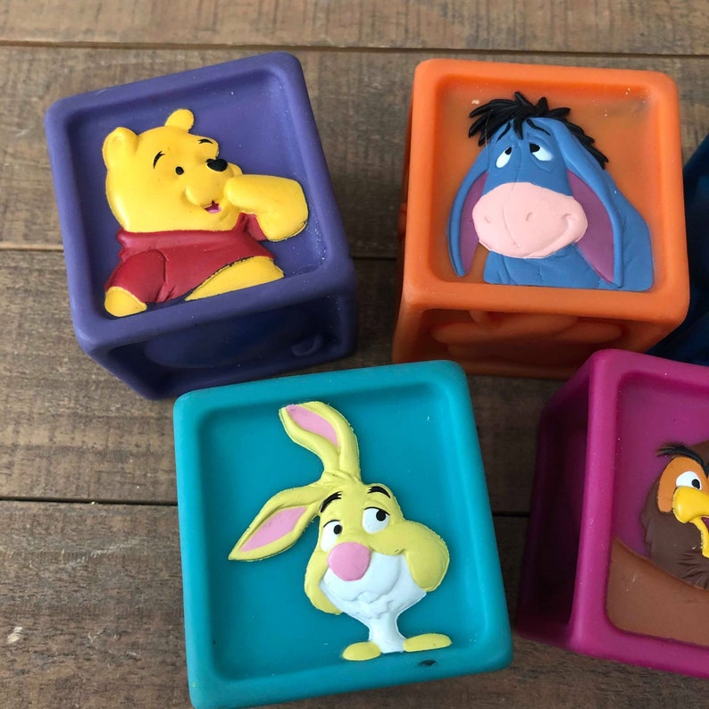 Winnie the Pooh Soft Blocks Vintage Set of Six Pooh Blocks | Etsy