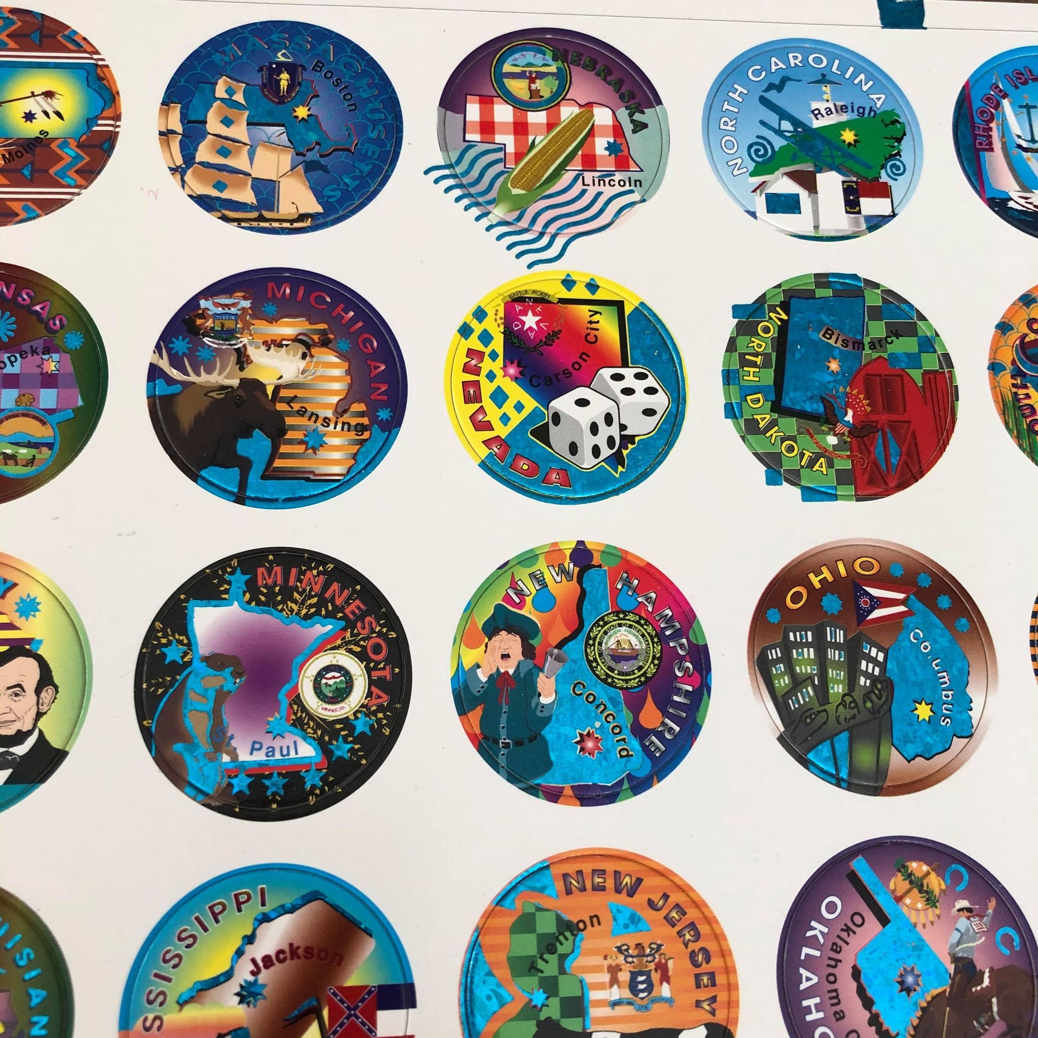 Vintage POGS Sheet, New, 54 POGS, 90s Toys and Collectibles Vintage POGS Sheet, New, 54 POGS, 90s Toys and Collectibles