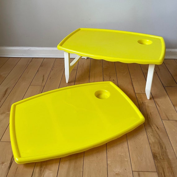 Vintage Blisscraft of Hollywood Yellow Plastic Bed Breakfast Serving Trays Set of Two 1960s Mid Century Bed Trays Serving Trays Etsy