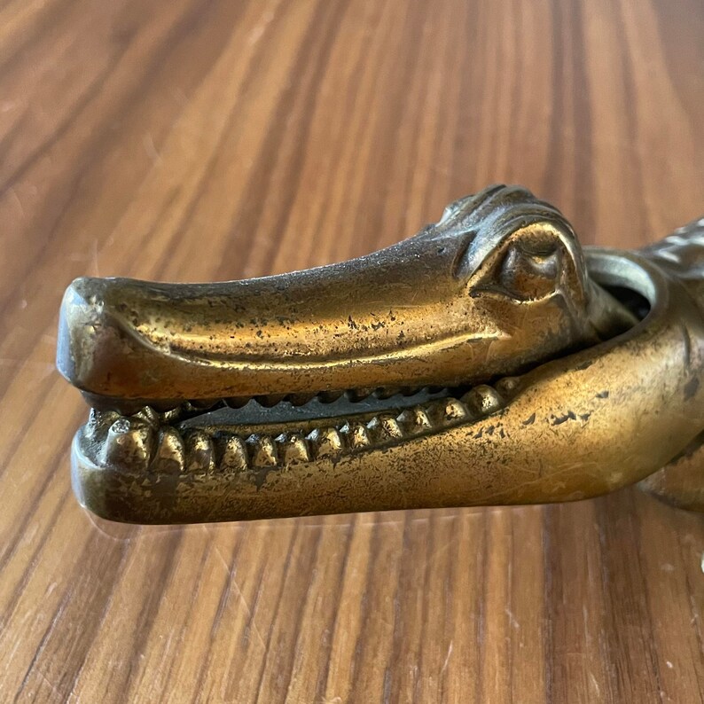 LARGE Vintage Brass Nutcrackers Novelty Alligator Etsy