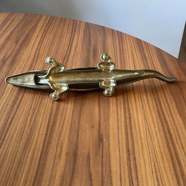LARGE Vintage Brass Nutcrackers Novelty Alligator Etsy