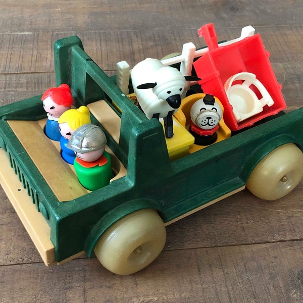 Fisher Price Toy Lot, Vintage Fisher Price, Little People, Vintage Toys, Vintage Little People, Truck, Sheep, Dog, 11 Pieces