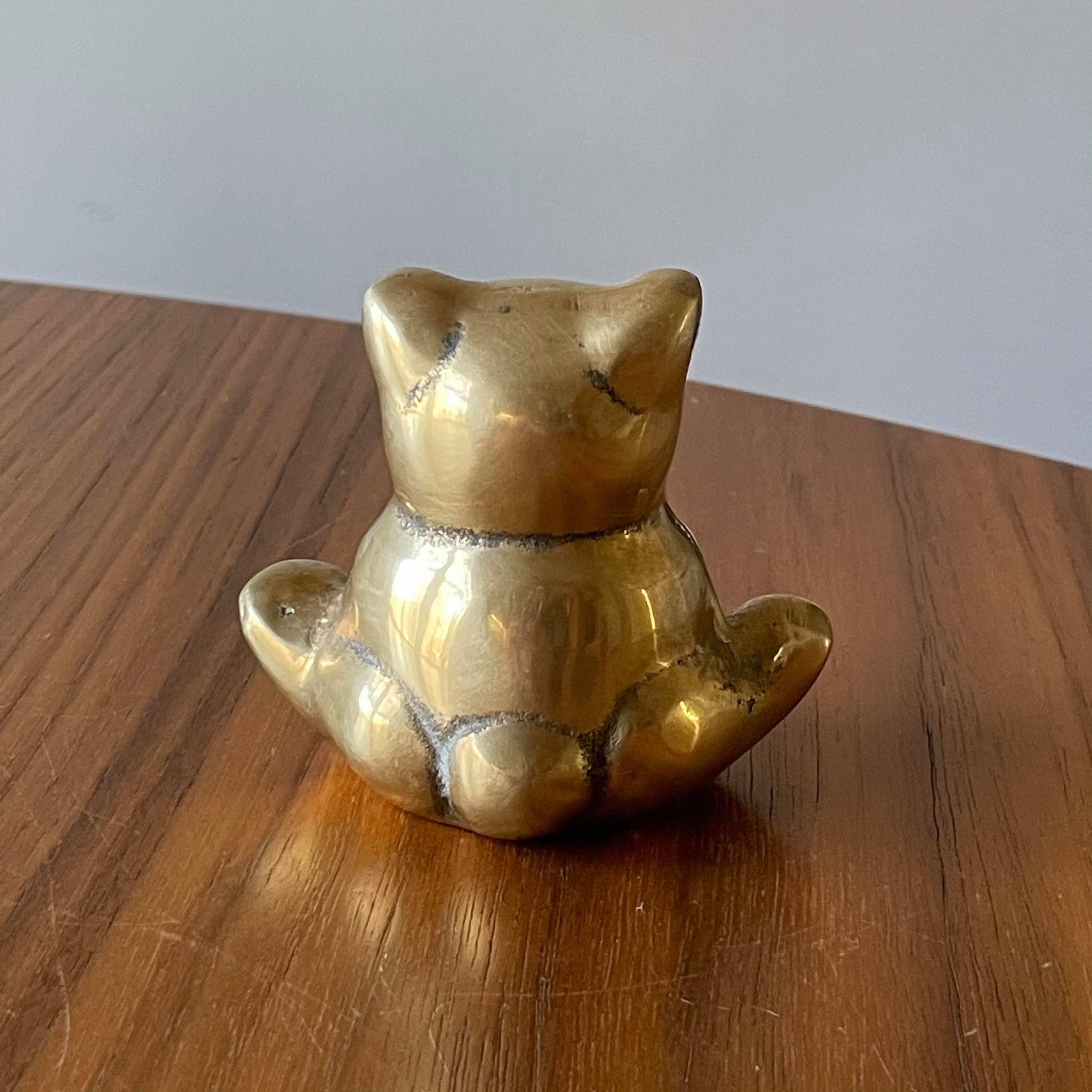 アンティーク　パンダベア Brass Panda Bear, Vintage Brass Decor, Vintage Brass, Miniature
