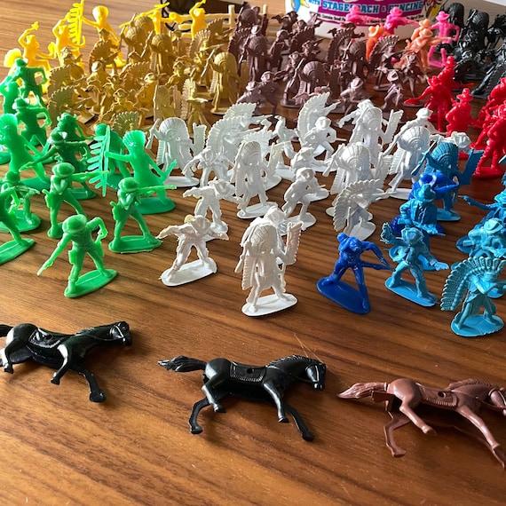 Figurines Cowboys Et Indiens En Plastique - Jouet éducatif Western Avec Cheval Et Tente Pour Enfants - 5