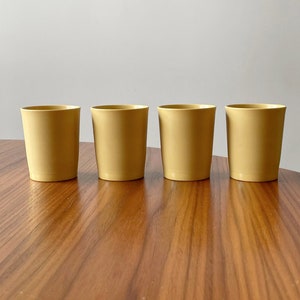 Vintage Tupperware Cups, Set of Four, Harvest Colors, Vintage Tupperware, #1251, Tupperware Tumblers, Vintage Cups, Rainbow Tupperware