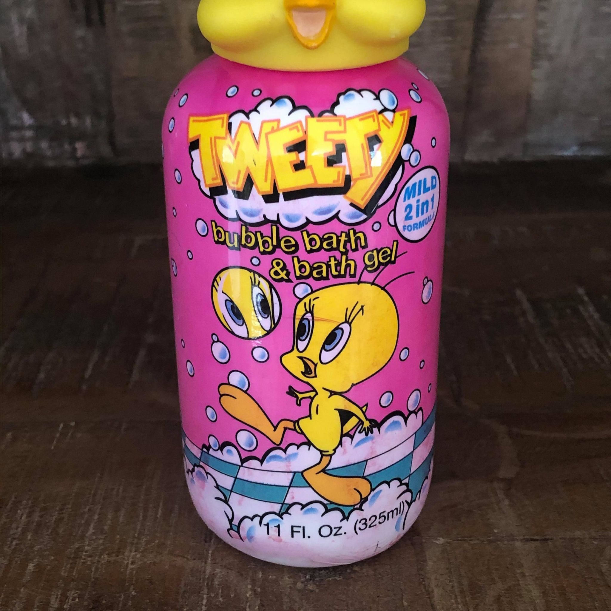 1996 Vintage Tweety Bubble Bath Bottle, Looney Tunes Warner Bros