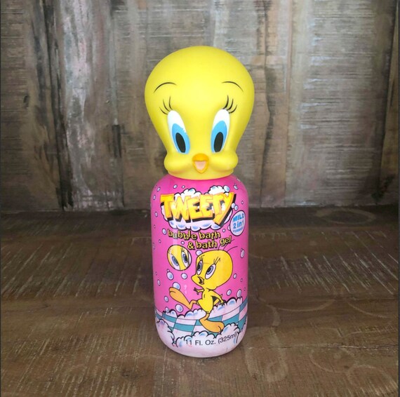1990s Tweety Bubble Bath Bottle 1996 Warner Bros. Looney Tunes