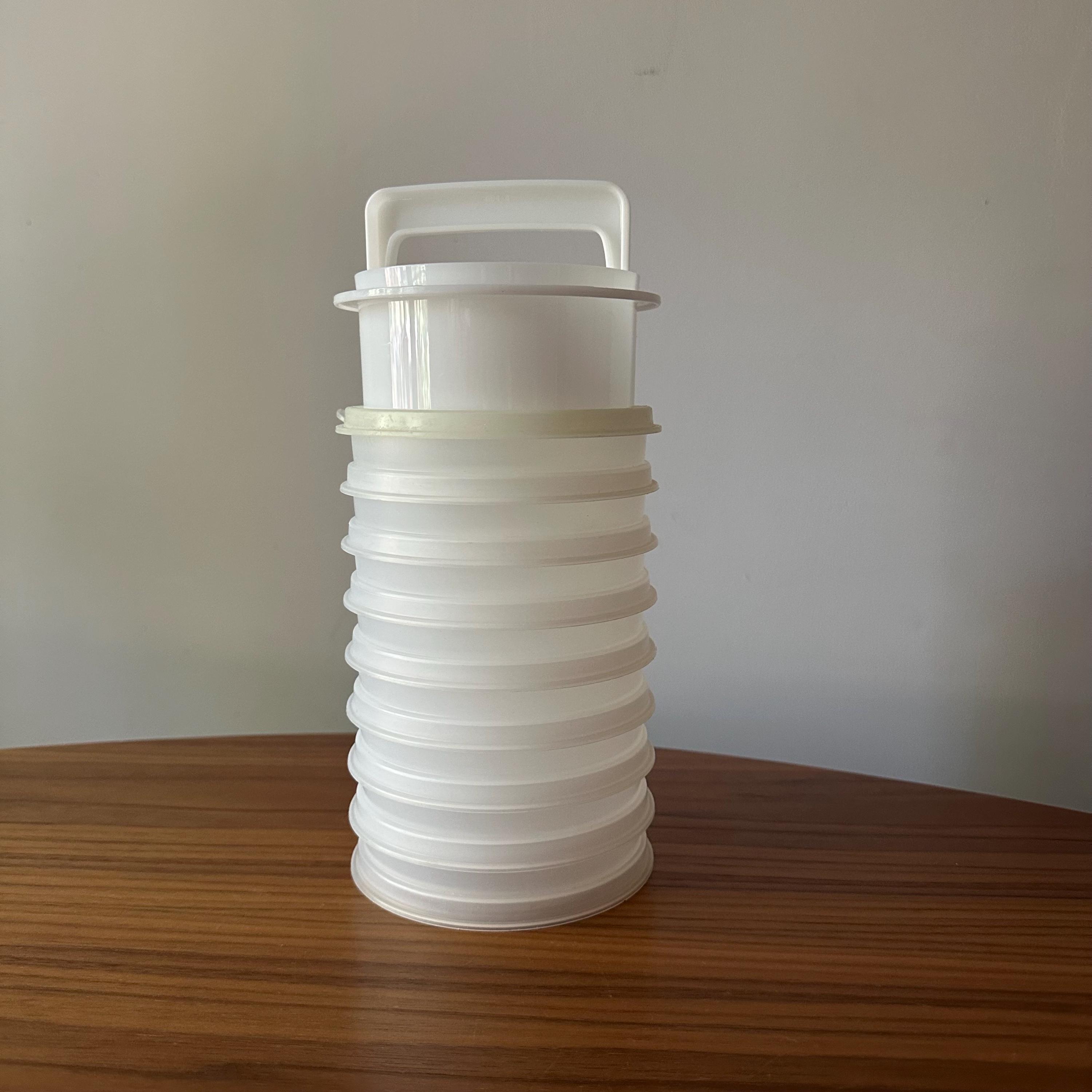 Vintage Tupperware Hamburger Press Keeper Set, EIGHT BURGERS