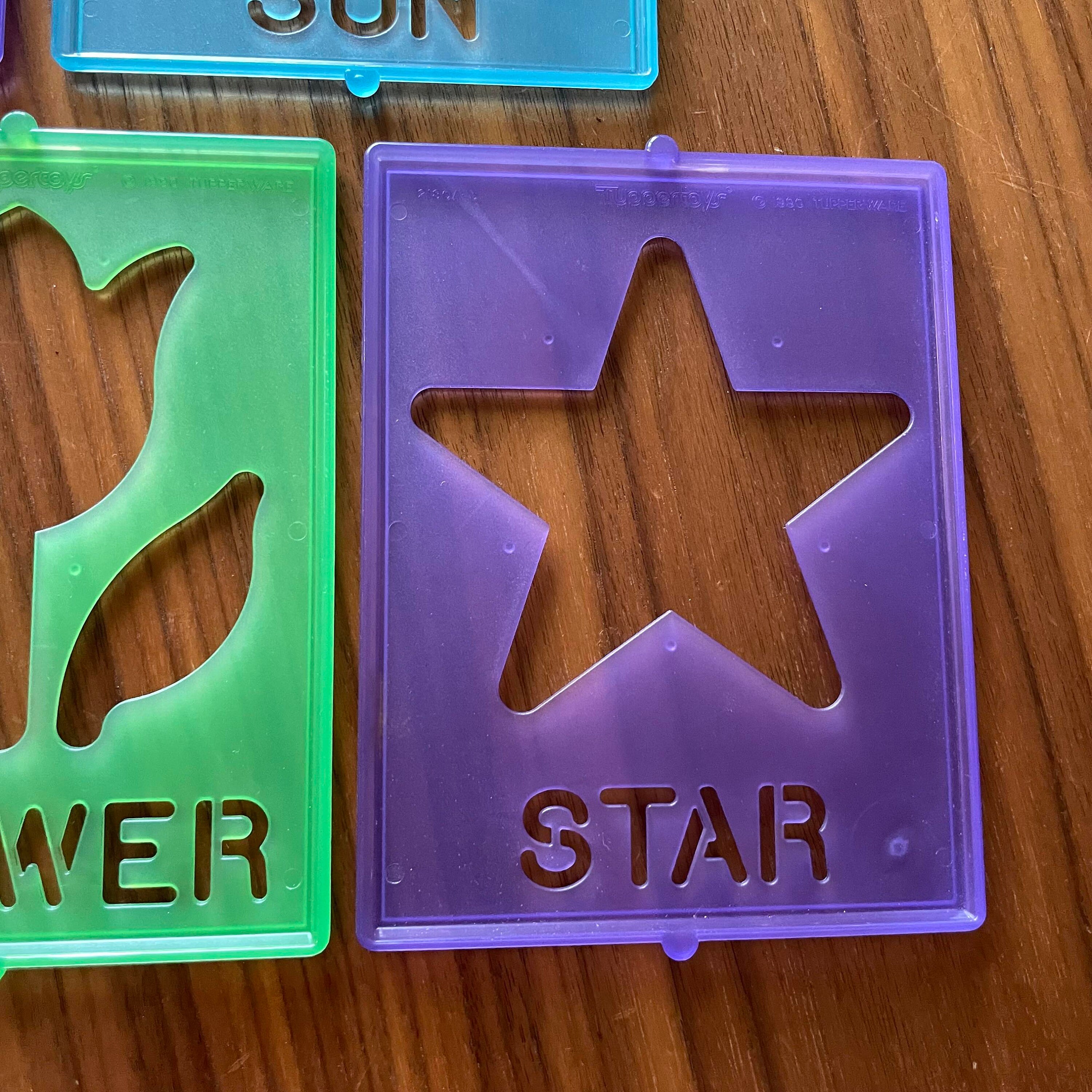 Tupperware Stencils, Vintage Tupperware, Tuppertoys, 1990, Vintage ...