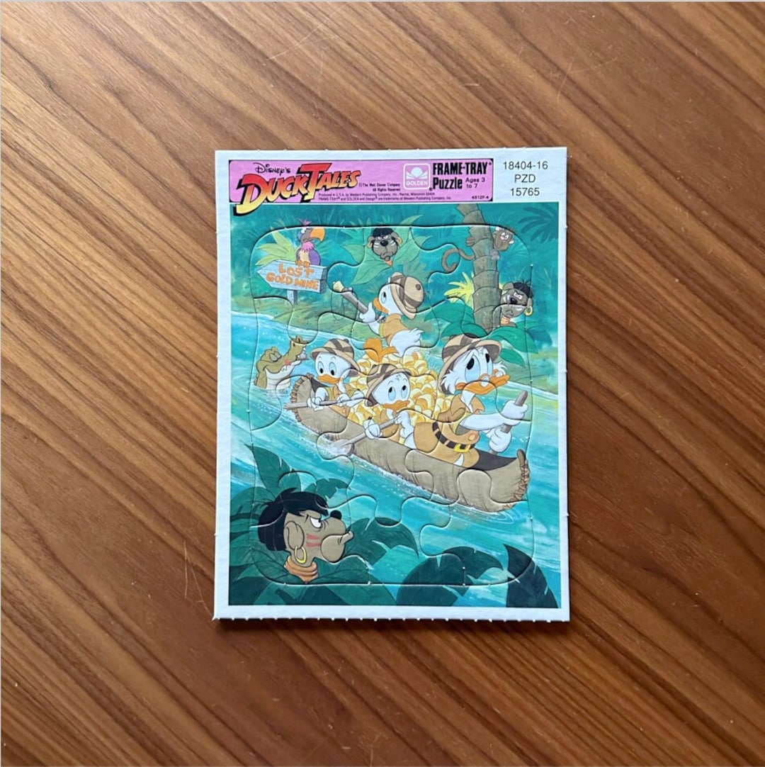 Vintage Duck Tales Tray Puzzle, Vintage Walt Disney, Donald Duck