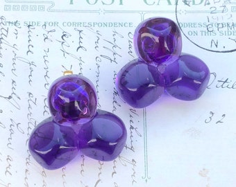 Purple Acrylic Clip-on Earrings, Vintage Clip-on Earrings, Plastic Earrings, Clip-on, Vintage Earrings, Acrylic Earrings, Purple