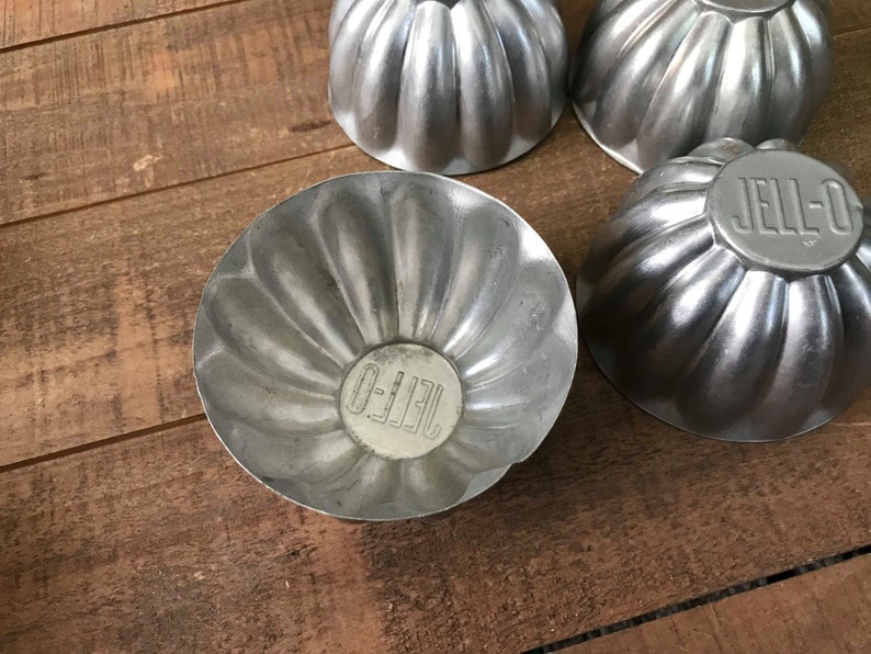 Set of Four Jell-o Mold Aluminum Jell-o Mold Vintage Jell-o Molds Vintage Jell-o