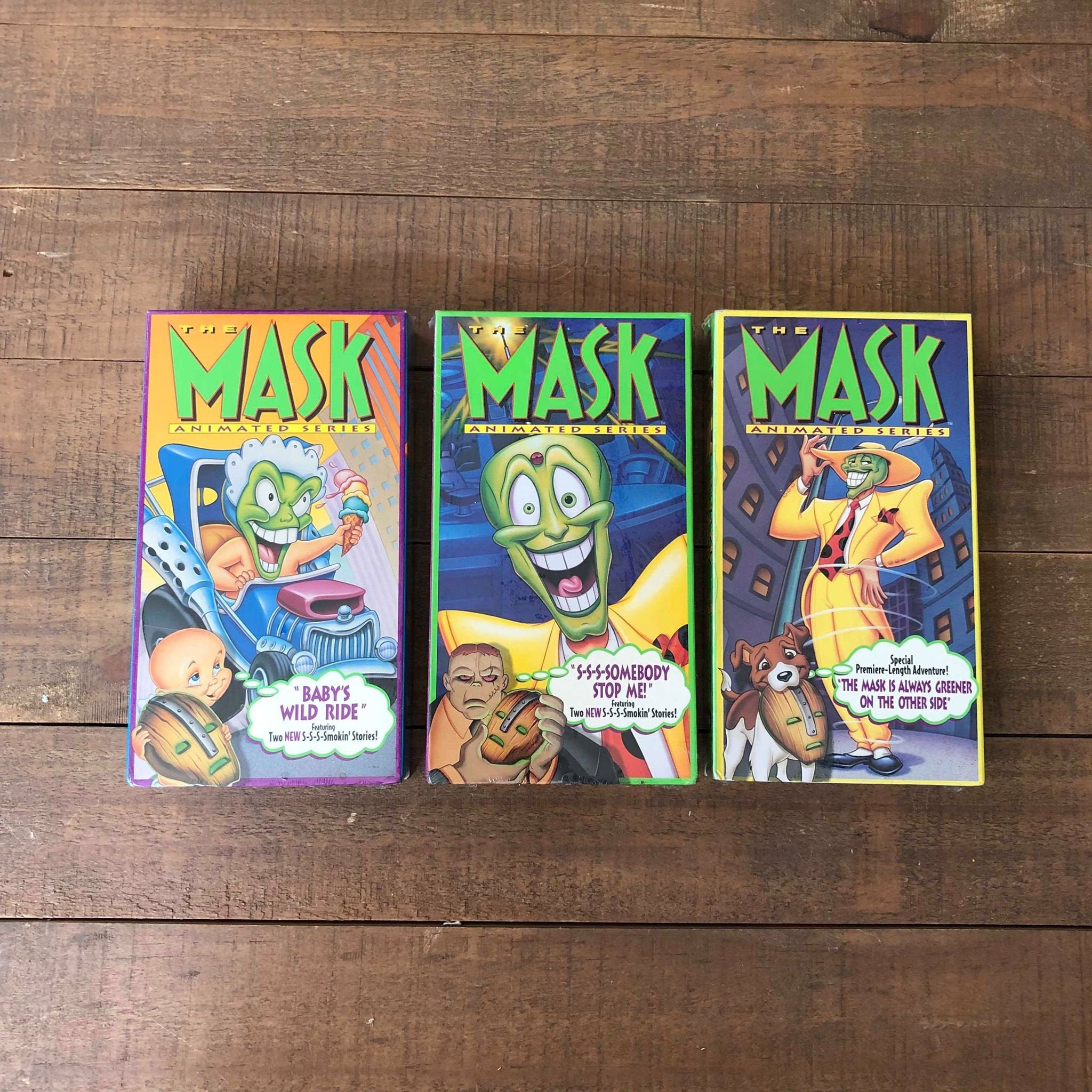 The MASK Animated Series VHS Tapes, Set of Three, New and Sealed