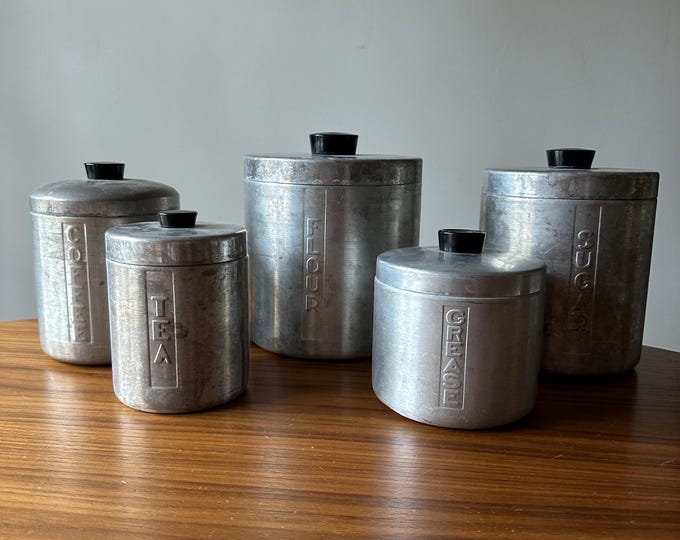 Vintage Aluminum Canister Set