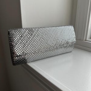 Vintage Silver Mesh Clutch, La Regale, Vintage Purse, Vintage Clutch, Silver Clutch, Bridal Clutch, , Prom Purse, Formal Event Purse