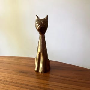 Brass Cat, Vintage Brass Decor, Vintage Brass, Miniature Brass Cat, Cat Knick Knack, Cat Decor, Kitchen Cat, Brass Kitten, Vintage Kitten