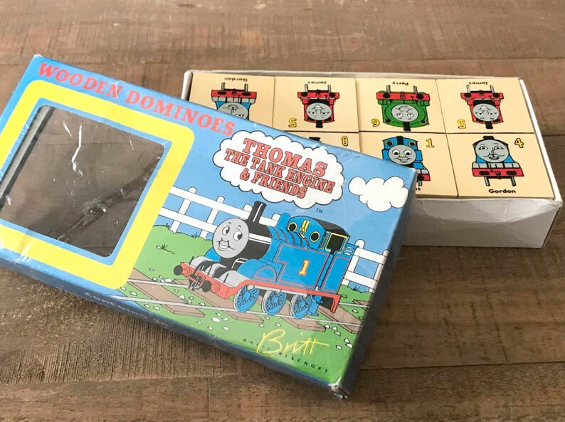 Thomas The Tank Engine Wooden Dominoes Vintage Dominoes Etsy