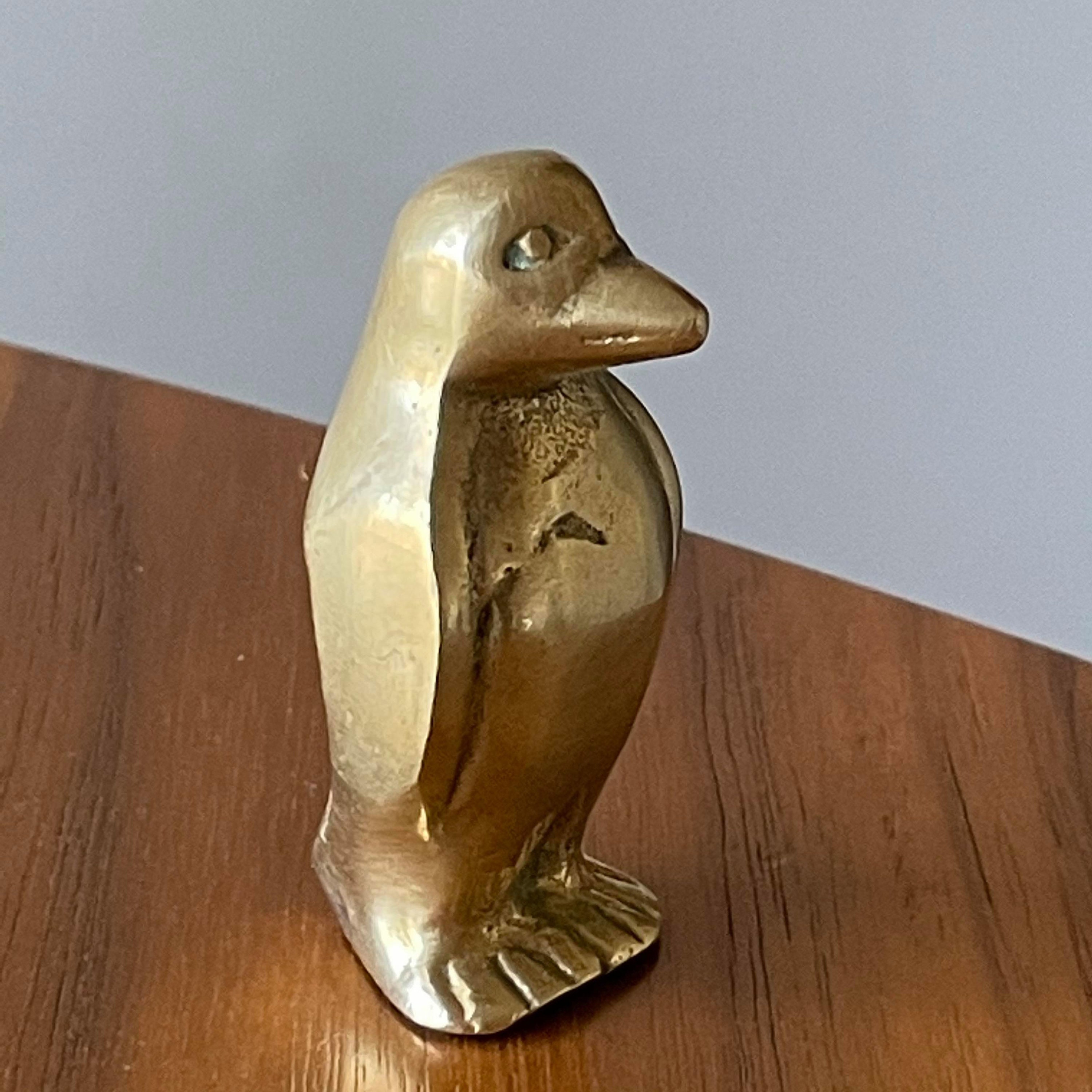 Brass Penguin Vintage Brass Decor Vintage Brass Miniature Etsy.de