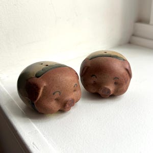 Pig Salt and Pepper Shakers, Pigs, Pig Salt and Pepper Shakers, Collectible Pigs, Pig Kitchen Decor