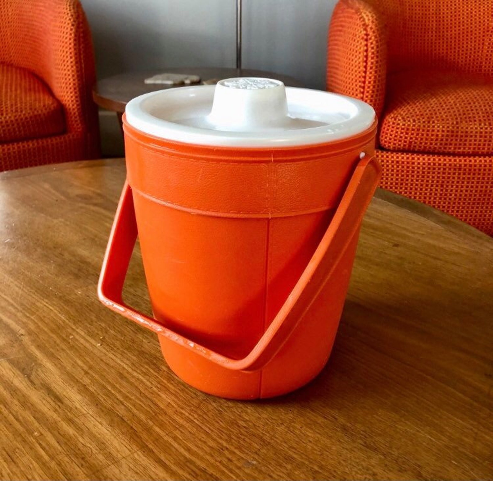 Orange Rubbermaid Ice Bucket Bright Orange Plastic Etsy