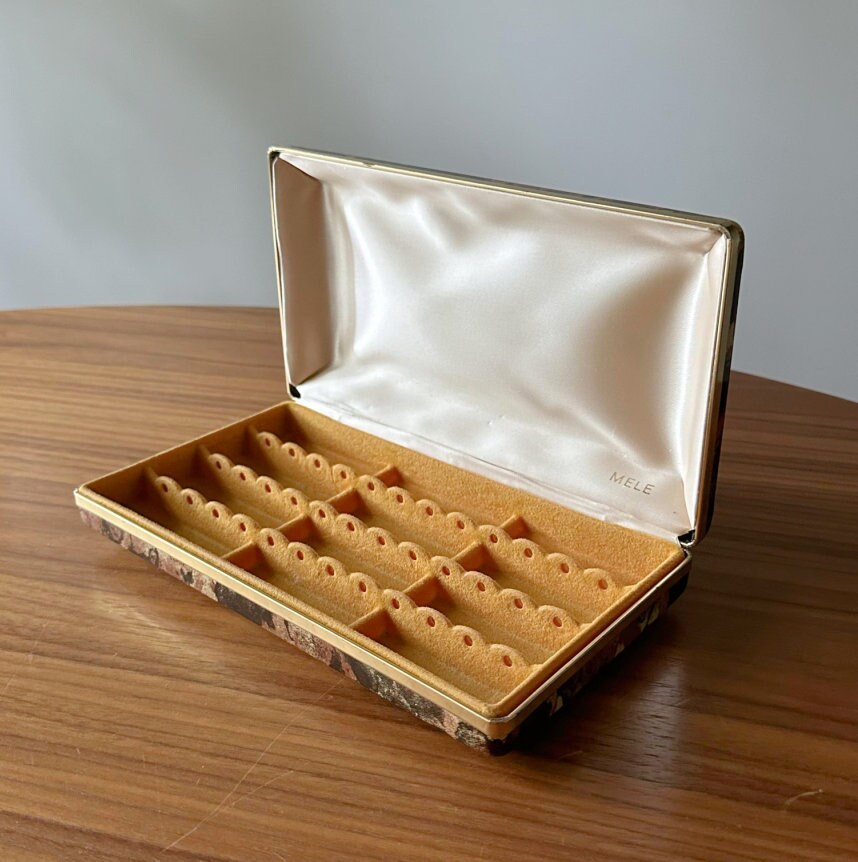 Vintage Mele Jewelry Case, Travel Jewelry Case, Vintage Jewelry Box, Floral Jewelry Box, Travel Jewelry Box, Adventure