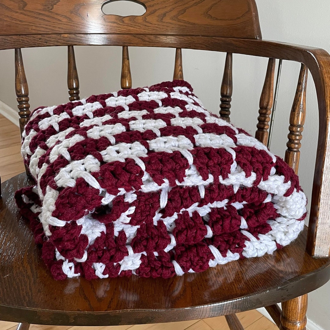 Vintage Afghan Blanket, Vintage Blanket, Vintage Afghan, Mid Century