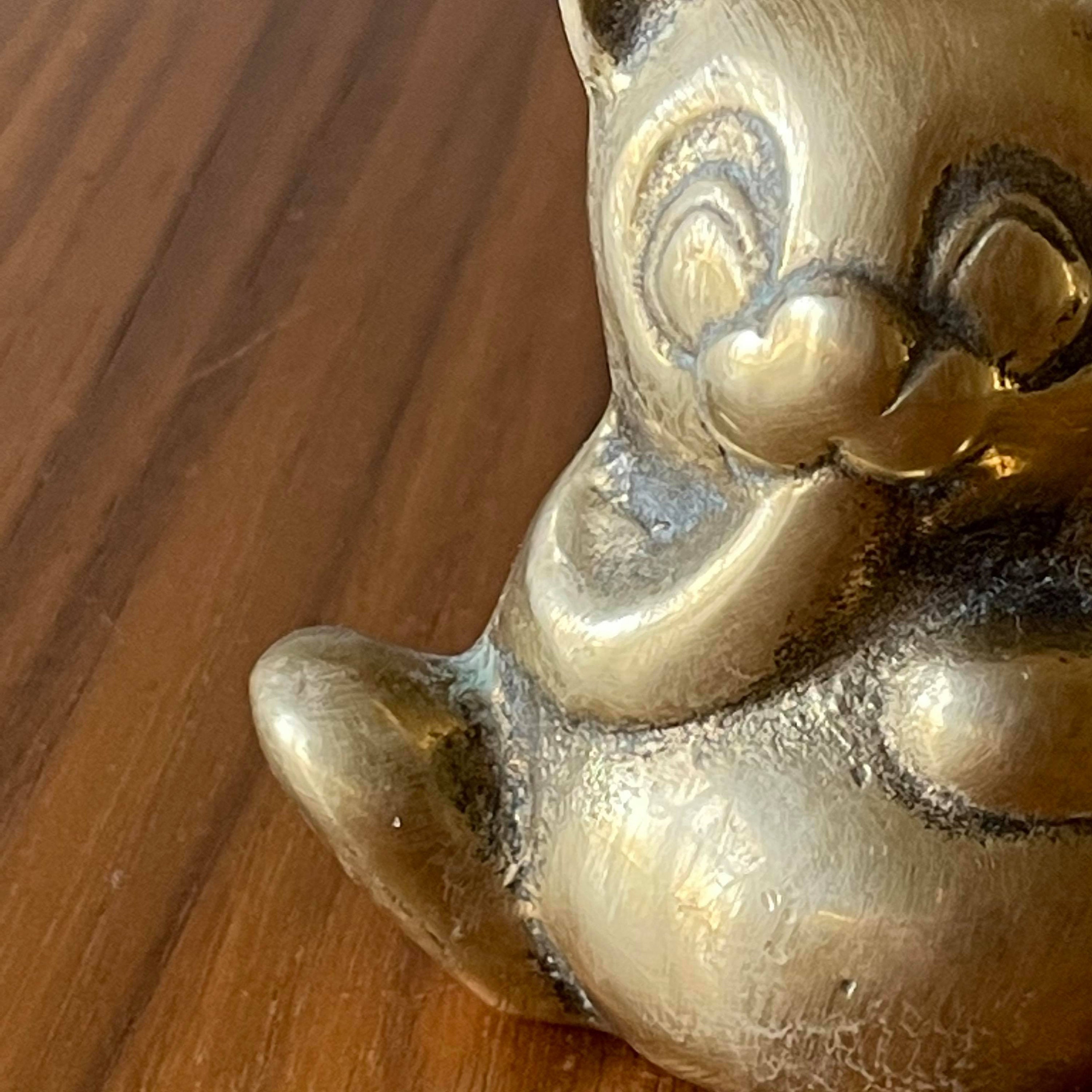 Brass Panda Bear, Vintage Brass Decor, Vintage Brass, Miniature