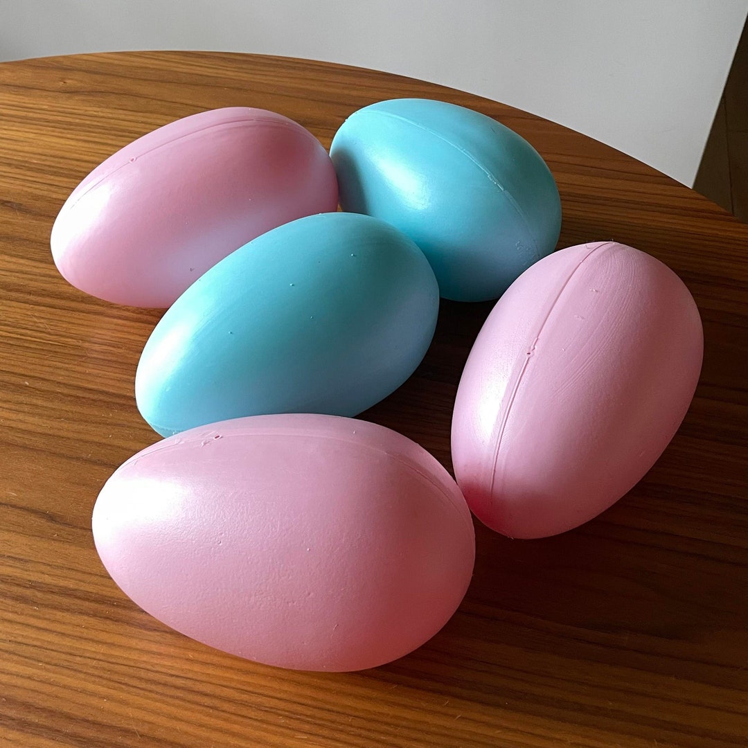 Vintage GIANT Plastic Blow Mold Easter Eggs, General Foam Plastics, Egg