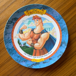 Hercules from Hercules Dinner Plate, Disney Dinner Plate, Vintage Hercules, McDonald's Special, 1997