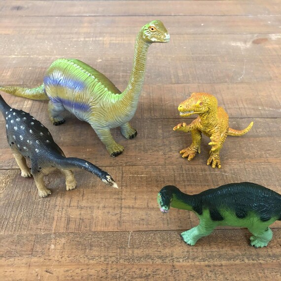 Vintage Dinosaur Toys Set of Three 1980s/1990s Toys Etsy
